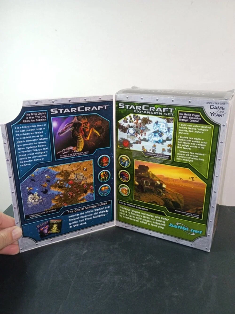 StarCraft Battle Chest PC Game + Brood War Expansion Set Used With Manual+Guides